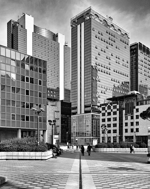 City business district